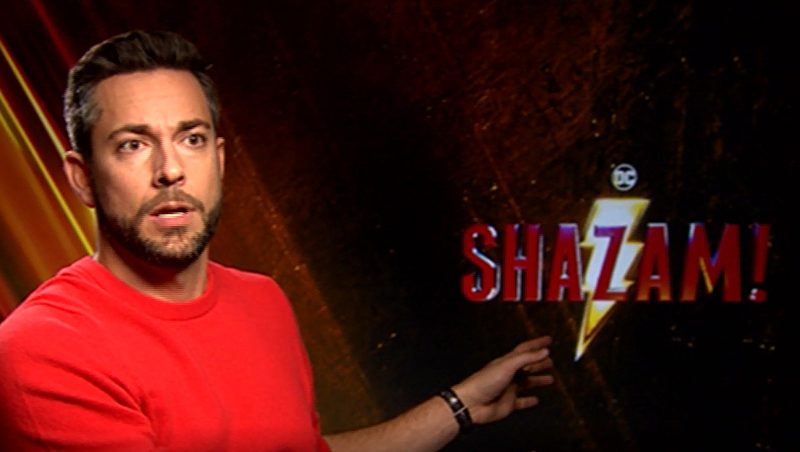 Zachary Levi: "I joked that I peed in the suit a little bit just to mark my territory."