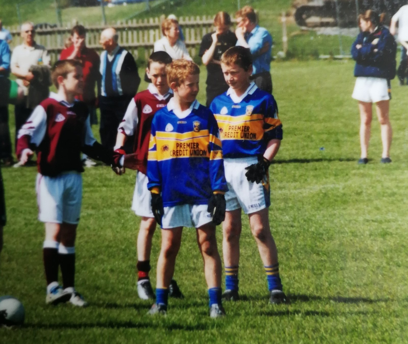 Brian Fenton and Ciaran Kilkenny line up at midfield in an U11 clash between Raheny and Castleknock