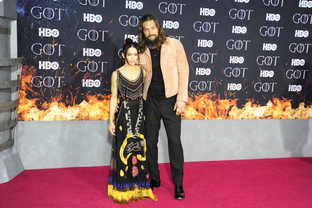 Jason Momoa and Lisa Bonet in Dior
