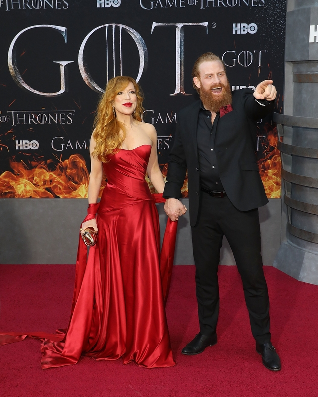 Gry Molvær Hivju with husband Kristofer Hivju