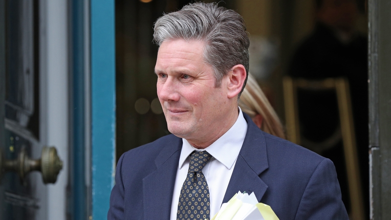Shadow Brexit secretary Keir Starmer leaving the talks in London