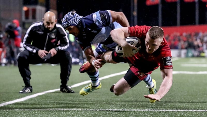 Andrew Conway scores Munster's fifth try
