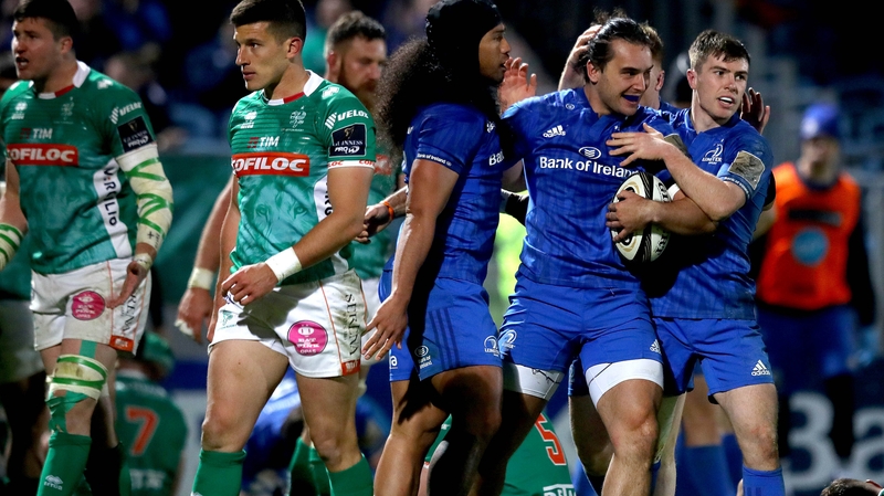 James Lowe scored Leinster's first try