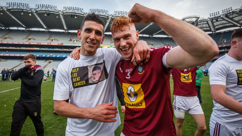Westmeath players wore Lee Wallace tee-shirts after the game