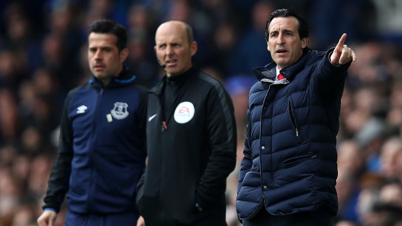 Unai Emery's side were well beaten by Everton