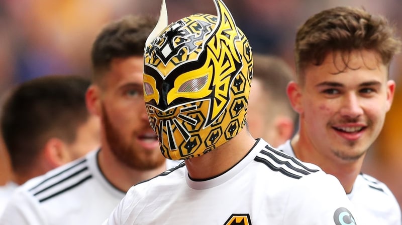 The Wolves man celebrated his goal by putting on a mask