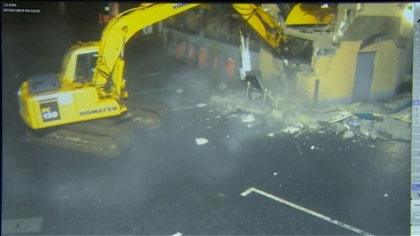 The robbery was the latest in a spate of ATM thefts which have taken place either side of the border