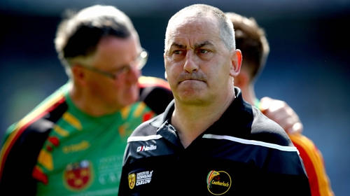 Carlow manager Turlough O'Brien was hit with a charge of 'minor physical inference with a referee'