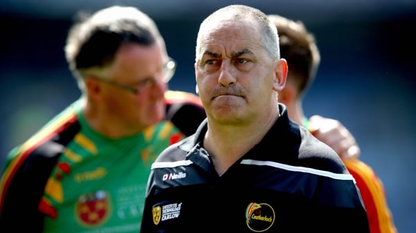 Carlow manager Turlough O'Brien was hit with a charge of 'minor physical inference with a referee'