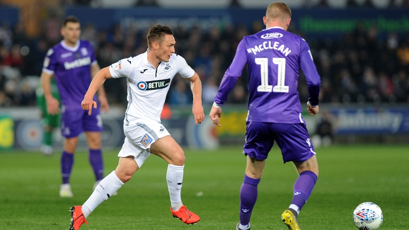 James McClean scored in the 3-1 defeat away to Swansea City