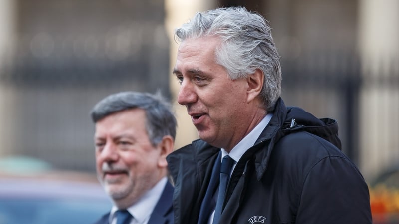 John Delaney arriving at Government buildings