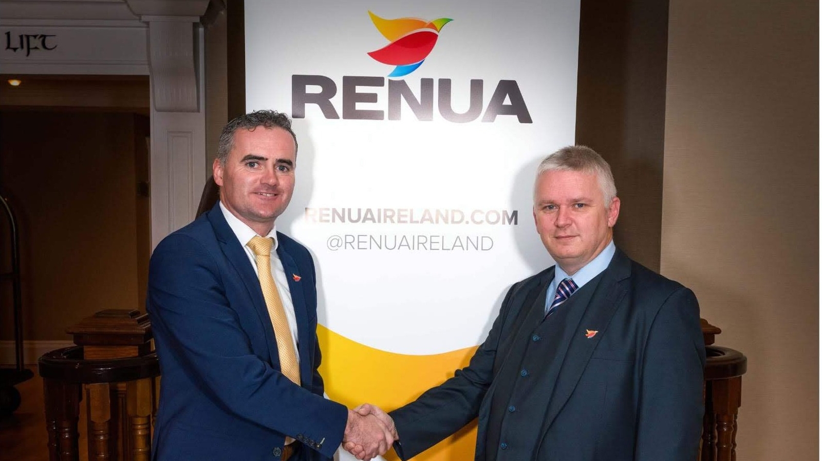 Renua leader John Leahy (L) pictured with candidate Tony Moran
