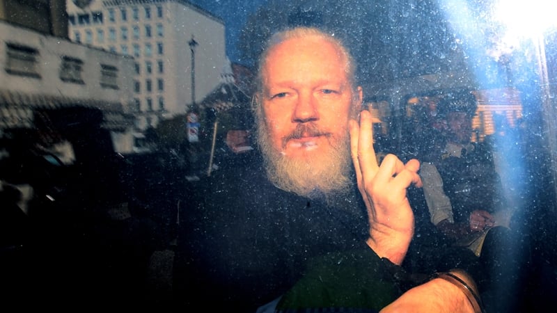 Julian Assange at Westminster Magistrates court in London in April 2019. A UK court ruled last week that he could be extradited to the US to stand trial