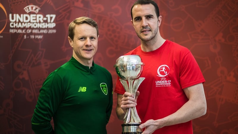 Colin O'Brien, Republic of Ireland manager and John O'Shea, U17 EURO Ambassador