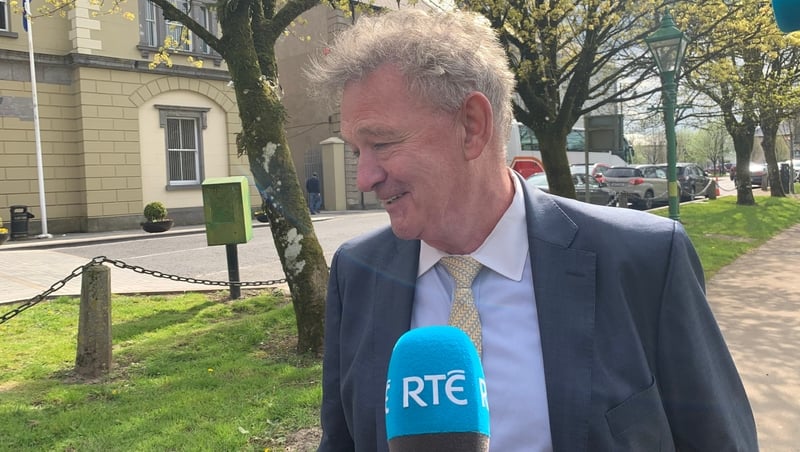 Peter Casey submitted his nomination papers in Castlebar this afternoon