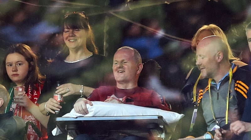 Sean Cox watches on at the Aviva Stadium