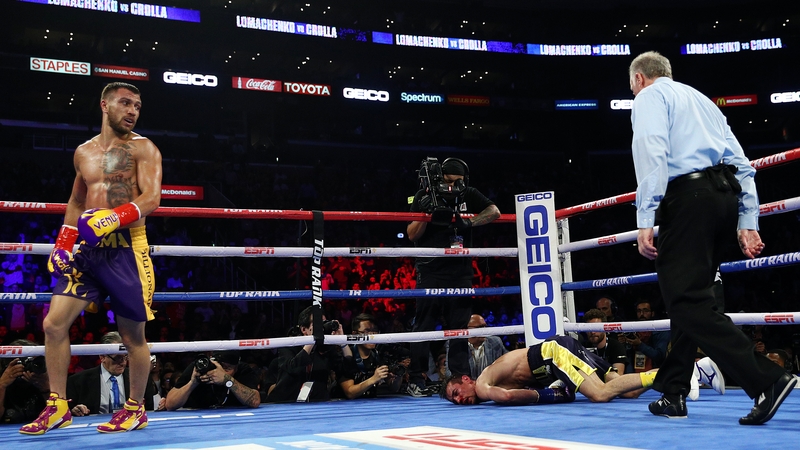 Vasyl Lomachenko after knocking out Anthony Crolla