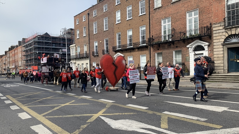 Protesters say that people in need of emergency cardiac care out of hours must be transferred to Cork