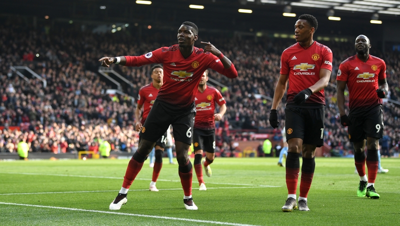 Pogba bagged a brace for United
