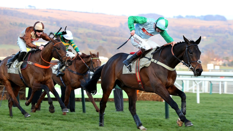 Brendan Powell on board Present View during a successful race at the 2014 Cheltenham Festival