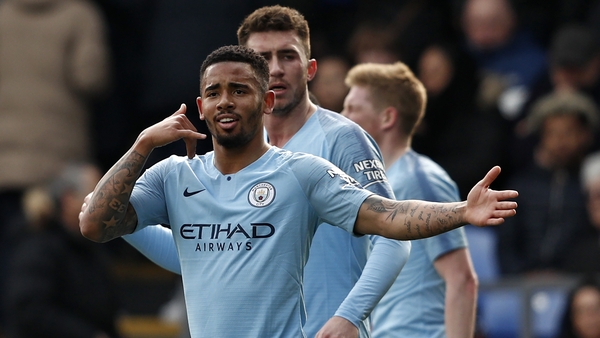 Jesus celebrates after scoring