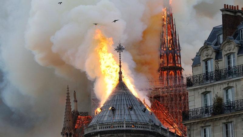 The fire broke out at the Paris landmark on 15 April