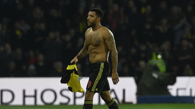 Deeney storms off the pitch