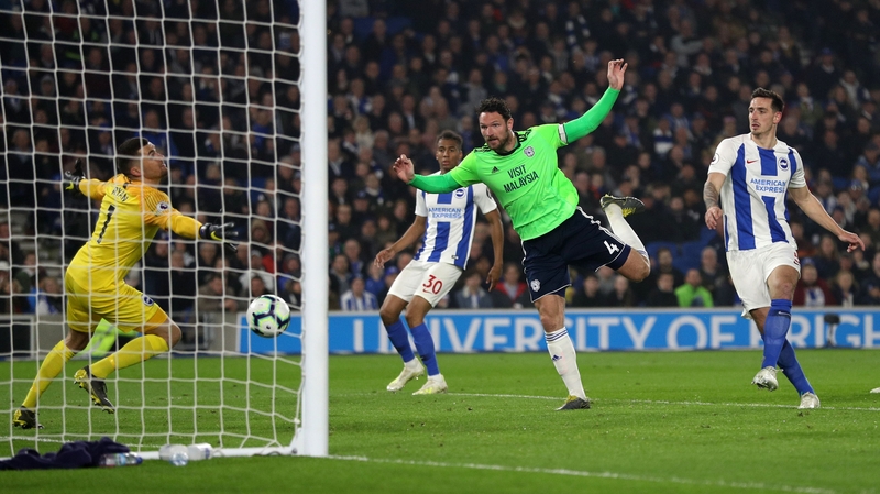 Cardiff City's Sean Morrison scores his side's second goal
