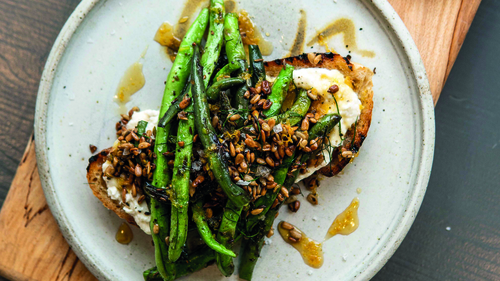 Katie's green bean bruschetta