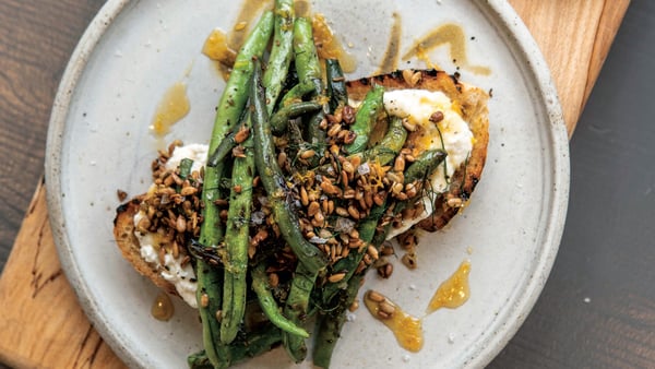 Katie's green bean bruschetta
