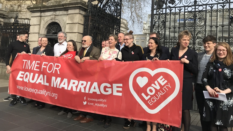 Love Equality NI campaigners at Leinster House today