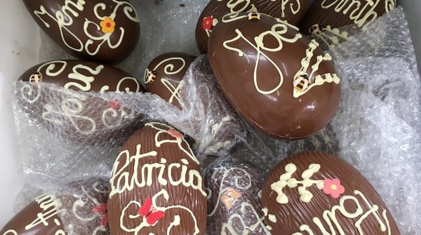 Personalised Easter Eggs from The Chocolate Garden of Ireland