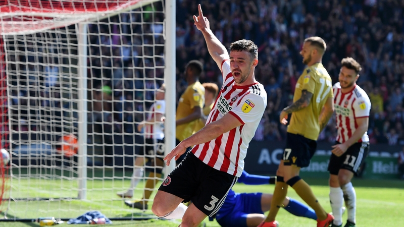 Enda Stevens wheels away in celebration