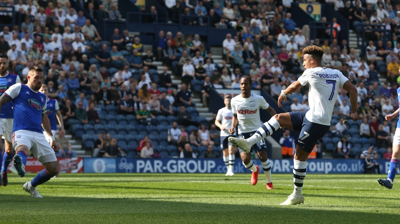 Callum Robinson scored twice and created two goals for Preston