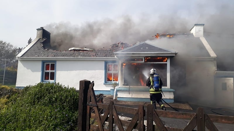 Ten units of the fire brigade are fighting the blaze, assisted by up to 100 local people