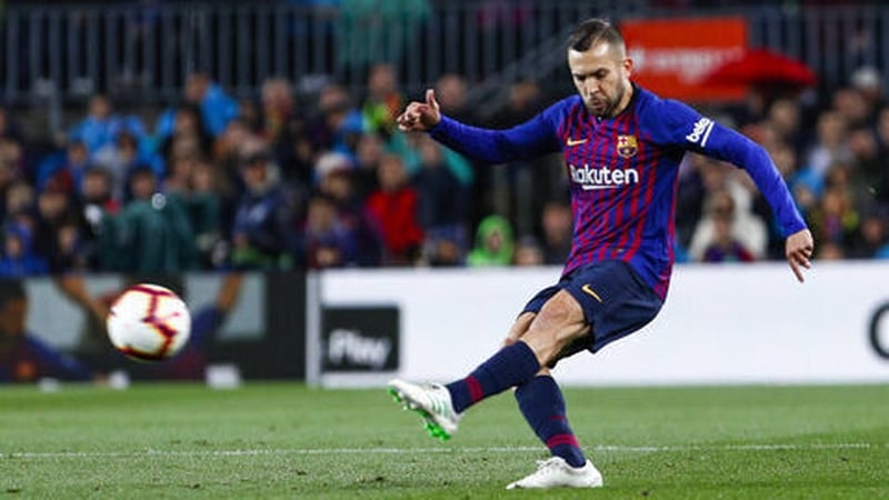 Barcelona defender Jordi Alba scored the winning goal