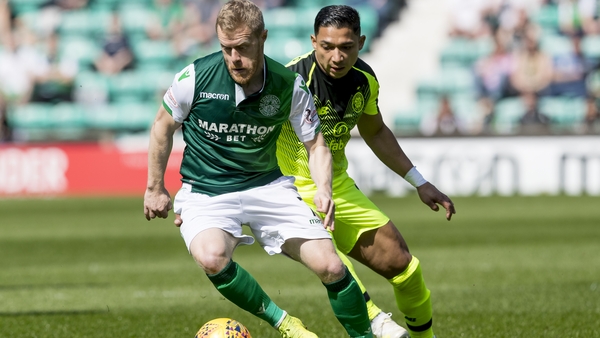 Republic of Ireland midfielder Daryl Horgan twists away from Emilio Izaguirre