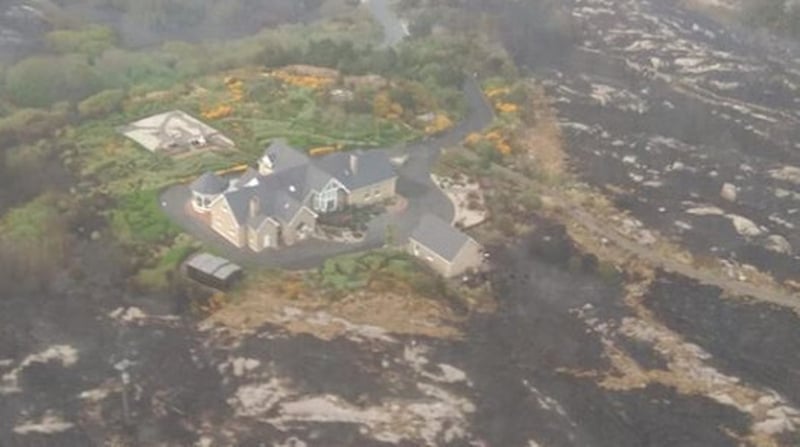 Gorse fire caused extensive damage (Pic: Air Corps)