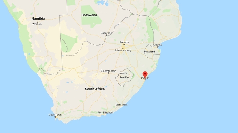 The floods and mudslides happened in the Durban area