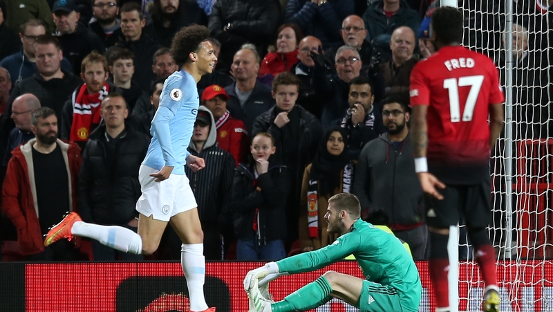 Leroy Sane found the back of the net 15 minutes after his introduction at Old Trafford
