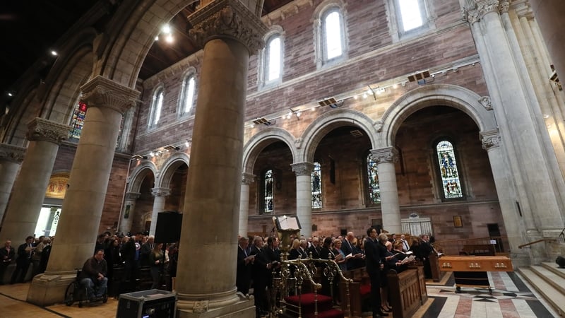 The congregation at St Anne's Cathedral heard calls for politicians to work together to restore power-sharing