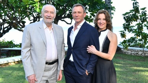 Producer Michael G Wilson, actor Daniel Craig and producer Barbara Broccoli attend the Bond 25 film launch