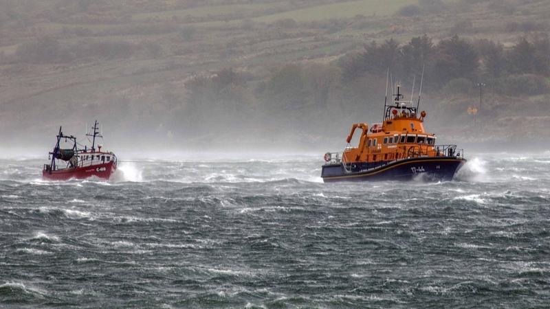 The callout was made by the RNLI during a severe weather alert