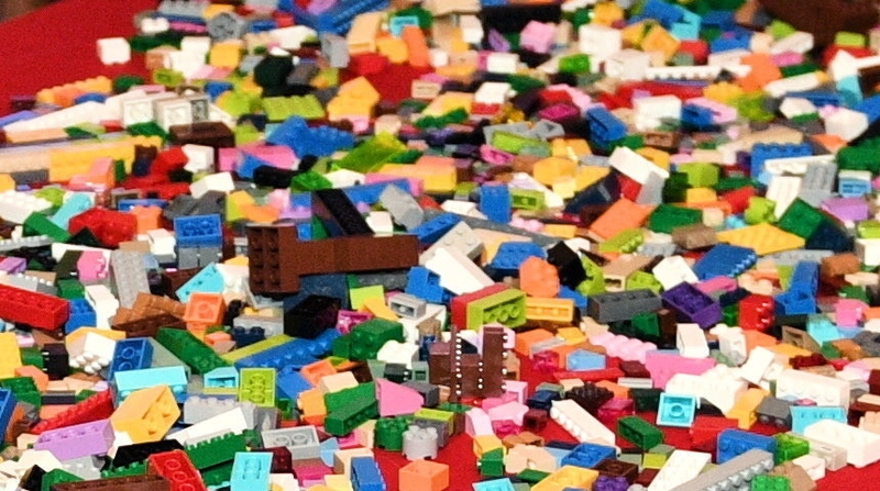 Real Lego bricks seen at a charity event in Poland