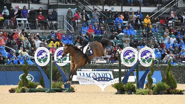 Paul O'Shea and Skara Glen's Machu Picchu soared over the last fence to win the $225,000 Kentucky Invitational