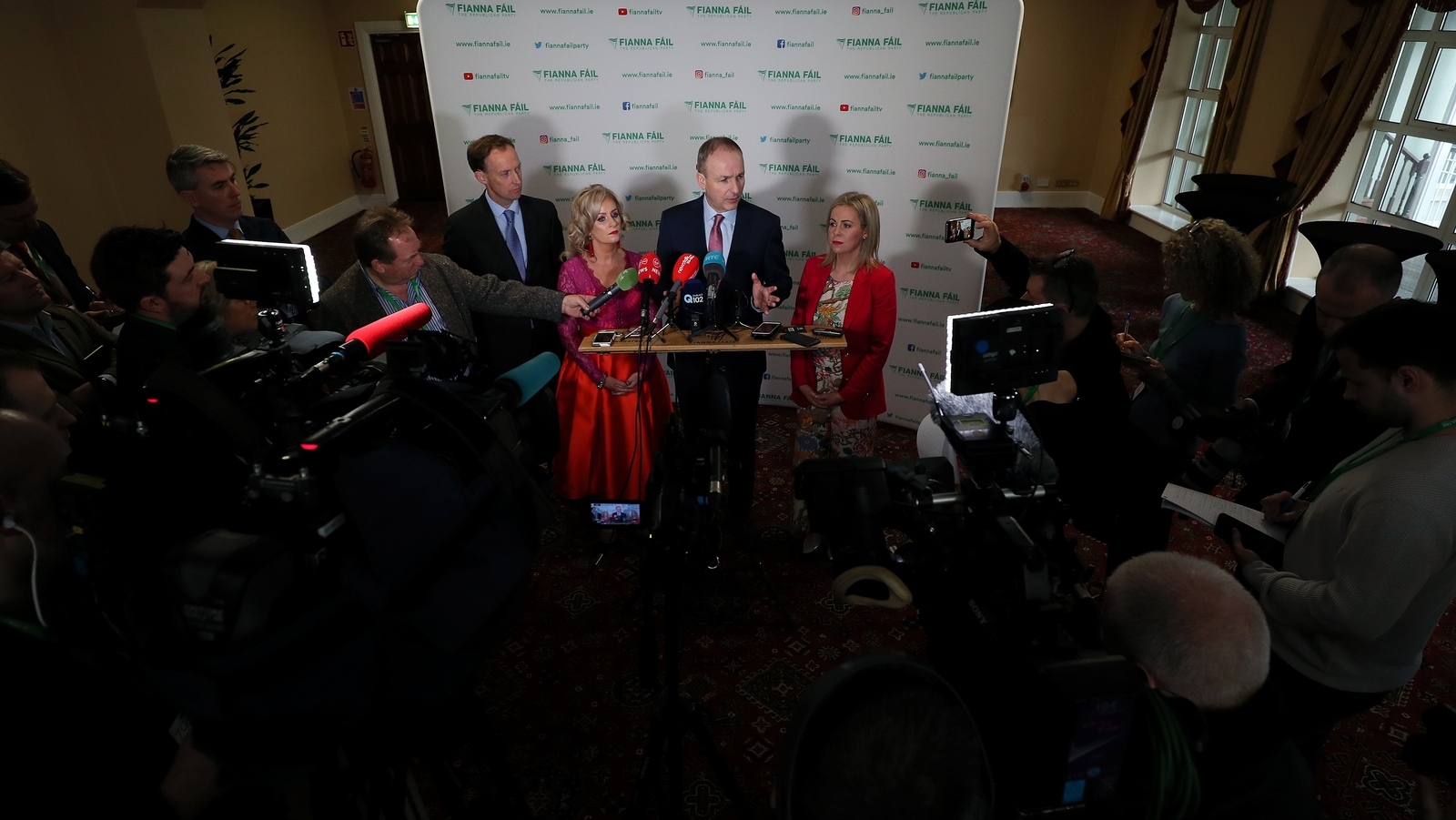 Micheál Martin speaks to the media at the Fianna Fáil ard fheis earlier this year