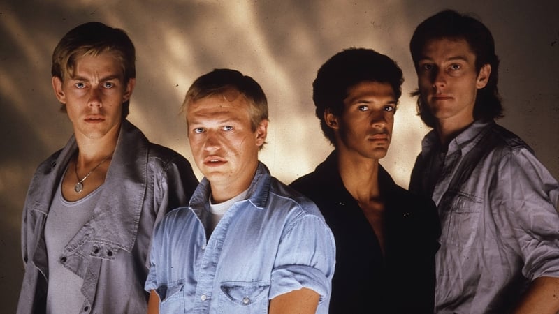 Level 42 (L-R) Phil Gould, Mark King, Mike Lindup, Rowland 'Boon' Gould