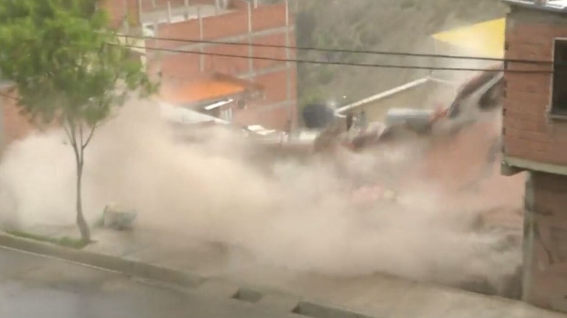 Authorities had cleared the area in advance amidst fears of collapse