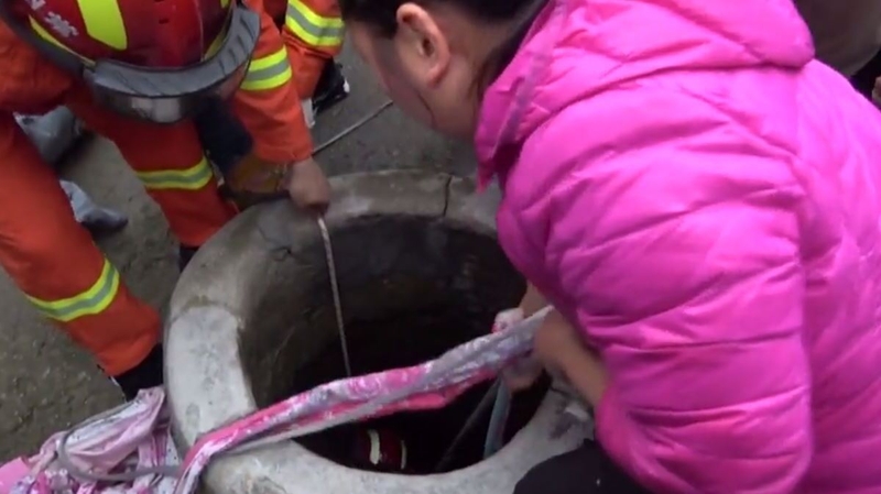 Neighbours helped rescue the girl