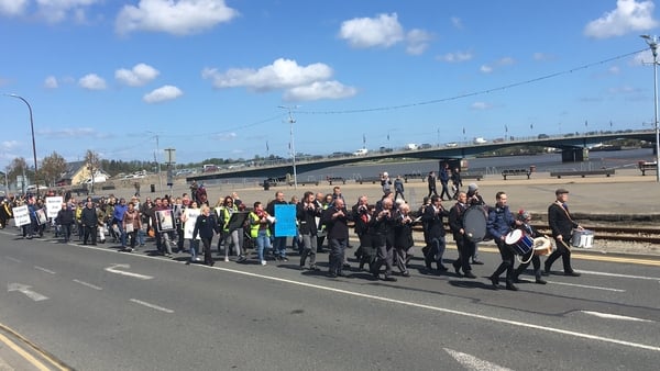 Over 200 people took to the streets of Wexford town